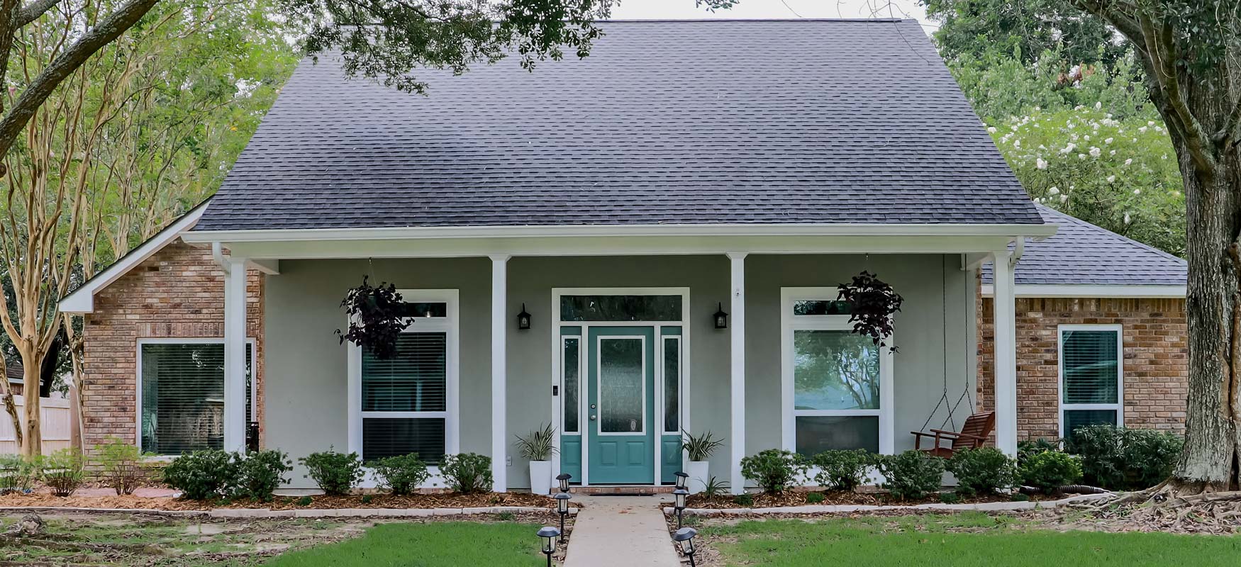 House With Slanted Roof Photo